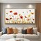 Large Framed Canvas Wall Art For Living Room Wall Decoration For Bedroom Abstract Flower Painting Wood Frame Dining Room Decor Artwork Prints Modern Room Home Decor Ready To Hang 20"X40"